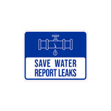Classic Framed Plus Save Water Report Leaks Wall or Door Sign | RV Accessories
