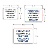 Classic Framed Plus Parents Are Responsible For Their Children’s Behavior Door or Wall Sign | Child Safety Business Signs