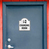 Changing Room' Headstone ? Wall/Door Restroom & Hygiene Sign