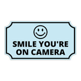 Notched Standard Smile You're on Camera Wall or Door Sign | Warning/Safety/Precaution