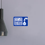 Classic Framed Plus Prevent Your Pipes From Freezing Pour Antifreeze Down The Drains Wall or Door Sign | RV Accessories