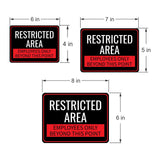 Classic Framed Plus Restricted Area – Employees Only Beyond This Point Door or Wall Sign | General Security Notices