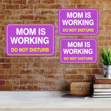 Classic Framed Plus Mom Is Working Do Not Disturb Door or Wall Sign | Warning Signage