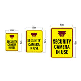 Portrait Round Plus Security Camera in Use Wall or Door Sign | Eco-Friendly Recycling