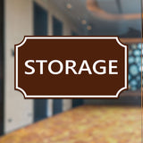 Notched Standard STORAGE Wall or Door Sign | Security & Access- Commercial Safety & Facility Signs