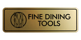 Signs ByLITA Standard Fine Dining Tools Door or Wall Sign Easy Installation | Durable Construction | Kitchen Essentials | Hygiene | AirBnB Signs