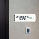 Standard Plus Conference Rooms (Right Arrow) Wall or Door Sign | Office Room Directions