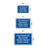 Classic Framed Plus Postpartum Recovery Room Family Quiet Zone Door or Wall Sign | Medical Specialism Rooms