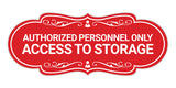 Signs ByLITA Designer Authorized Personnel Only Access to Storage Wall or Door Sign