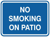 Signs ByLITA Classic Framed NO SMOKING ON PATIO Door or Wall Sign Durable Plastic | Easy Installation | Elegant Design