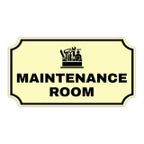 Notched Standard Maintenance Room Wall or Door Sign | Facilities and Rooms Sign