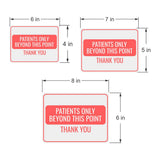 Classic Framed Plus Patients Only Beyond This Point – Thank You Door or Wall Sign | Medical Facility Greeting & Reception