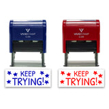 All Quality Keep Trying! Self-Inking Rubber Stamp Motivational Teacher Stamps | Homework And Grading | Classroom Supplies
