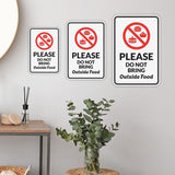 Portrait Round Plus Please Do Not Bring Outside Food Wall or Door Sign | Food & Drink Restrictions