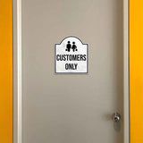 Customers Only' Headstone ? Wall/Door Restroom & Hygiene Sign
