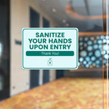 Classic Framed Plus Sanitize Your Hands Upon Entry – Thank You! Door or Wall Sign | Medical Facility Greeting & Reception