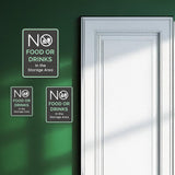 Portrait Round Plus No Food or Drinks In the Storage Area Wall or Door Sign | General Kitchen and Food-related