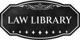 Victorian Plus Law Library Wall or Door Sign | Legal and Courtroom Decoration