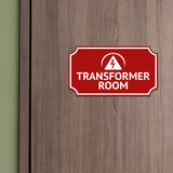 Notched Standard Transformer Room Wall or Door Sign | Electrical - Commercial Safety & Facility Signs