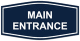 Signs ByLITA Fancy Main Entrance Sign - LEGIBLE Lettering | Durable ABS Plastic | Vibrant Colors | Powerful Foam Tape