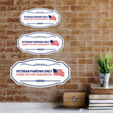 Victorian Plus Veteran Parking Only Thank You For Your Service Wall or Door Sign | Easy Installation | Disclaimer Waiver Notice