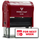 Vivid Stamp For Next Week Self-Inking Rubber Stamp Self-Inking Rubber Stamps Teachers And Schools | Motivational Stamps For Children | Re-inkable Ink Pad