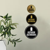 Signs ByLITA Circle Outdoor Bathroom Wall or Door Sign