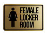 Classic Framed Female Locker Room Wall or Door Sign