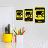 Portrait Round Plus Dump Station Not Drinking Water Wall or Door Sign | No Littering Sign