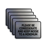 Signs ByLITA Classic Framed, Please Be Considerate and Keep Noise to a Minimum Wall or Door Sign (Multipacks)