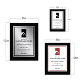 Real Estate Theme Customizable Black Frame Award Plaque | Easel Mount Option | Recognition of Achievement and Service Personalizable Plaques