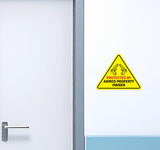 Triangle 'Protected by Armed Property Owner' Wall or Door Sign