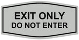 Signs ByLITA Fancy Exit Only Do Not Enter Sign | Legible Lettering | Easy No-Tool Installation | Powerful Foam Tape