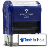 Vivid Stamp Task in Hold Self-Inking Rubber Stamps Teachers And Schools | Motivational Stamps For Children | Re-inkable Ink Pad