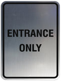 Signs ByLITA Portrait Round Entrance Only Sign - Laser-Engraved Lettering | Durable ABS Plastic | Vibrant Colors | Powerful Foam Tape