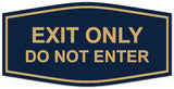 Signs ByLITA Fancy Exit Only Do Not Enter Sign | Legible Lettering | Easy No-Tool Installation | Powerful Foam Tape