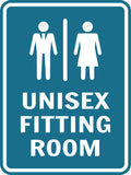 Portrait Round Plus Unisex Fitting Room Wall or Door Sign | General Public Bathroom Signage