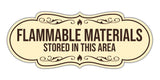 Signs ByLITA Designer Flammable Materials Stored in this Area Wall or Door Sign