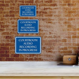 Classic Framed Plus Courtroom Audio Recording In Progress Door or Wall Sign | Court Rooms