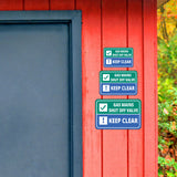 Classic Framed Plus Gas Mains Shut Off Valve Keep Clear Wall or Door Sign | Health & Safety Warning Signage