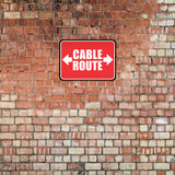 Classic Framed Plus Cable Route Door or Wall Sign | Business Protection Construction Site Warehouse & Shop Area