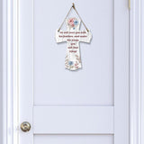 He will cover you with his feathers, and under his wings you will find refuge Cross Hanging Sign | Rustic Twine | Inspiring Religious Bible Decor