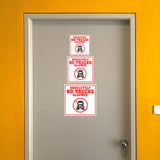 Square Plus Absolutely No Trucks Allowed Wall or Door Sign | Health & Safety Warehouse Business Signage
