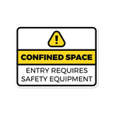 Classic Framed Plus Confined Space – Entry Requires Safety Equipment Door or Wall Sign | Miscellaneous Warning Signs - Industrial & Construction