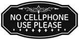 Signs ByLITA Victorian No Cellphone Use Please Wall or Door Sign - Easy Installation | Durable Wall or Door