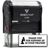 Vivid Stamp Thank you for keeping us in your prayers Self-Inking Rubber Stamps