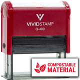 All Quality Compostable Material Self-Inking Rubber Stamp