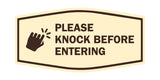 Signs ByLITA Fancy Please Knock Before Entering (Hand Vector) Office Wall or Door Wall or Door Sign