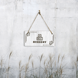 Nursery 5x10 Hanging Plus Wall or Door Sign | Religious Rustic Wood Sign