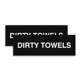 Signs ByLITA Basic Dirty Towels Sign | Laundry Room or Spa Organization (Multipacks)